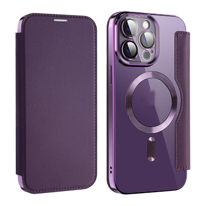 Magnetic Card Wireless Charger Wallet Phone Case - Premium Phones & Accessories from Eretailer365.com - Just $17.40! Shop now at Eretailer365.com