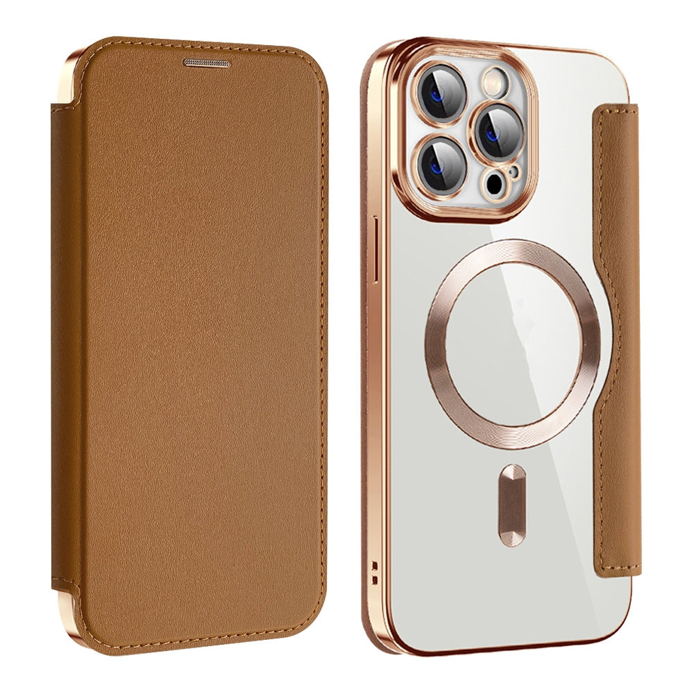 Magnetic Card Wireless Charger Wallet Phone Case - Premium Phones & Accessories from Eretailer365.com - Just $17.40! Shop now at Eretailer365.com