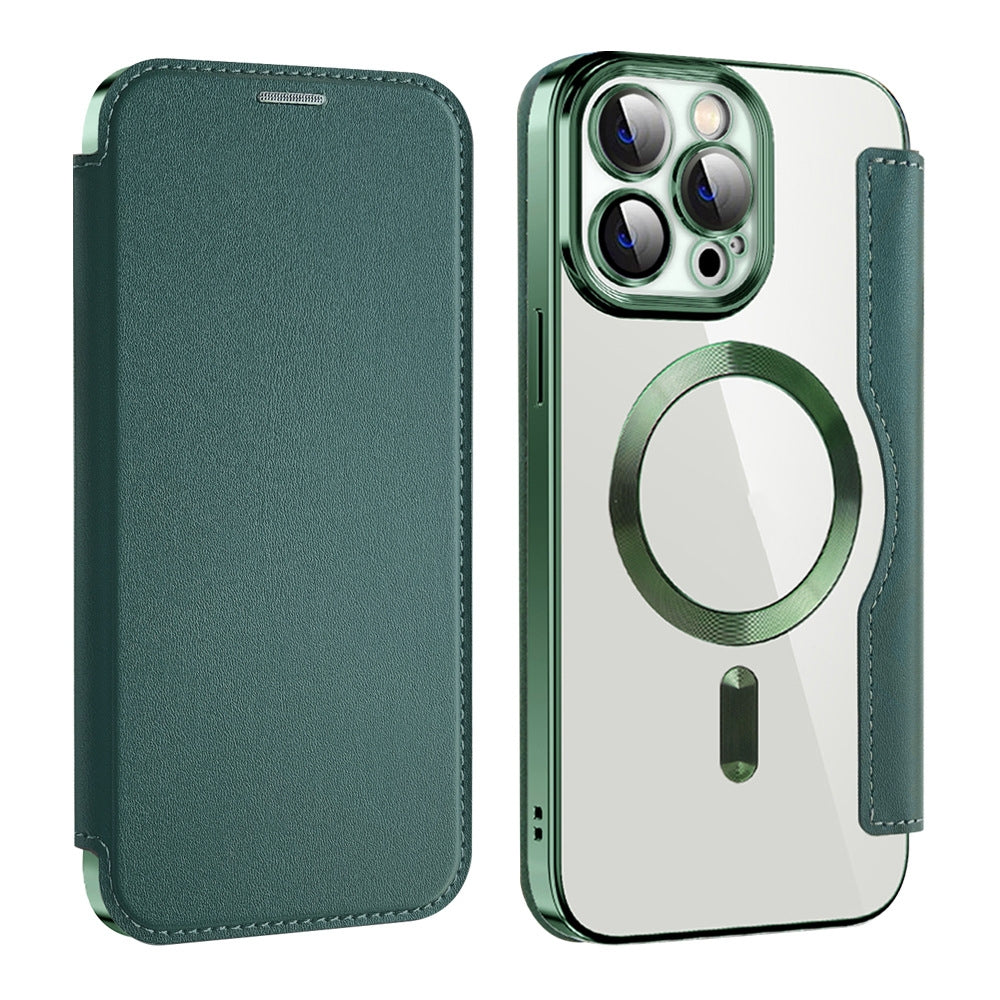 Magnetic Card Wireless Charger Wallet Phone Case - Premium Phones & Accessories from Eretailer365.com - Just $17.40! Shop now at Eretailer365.com