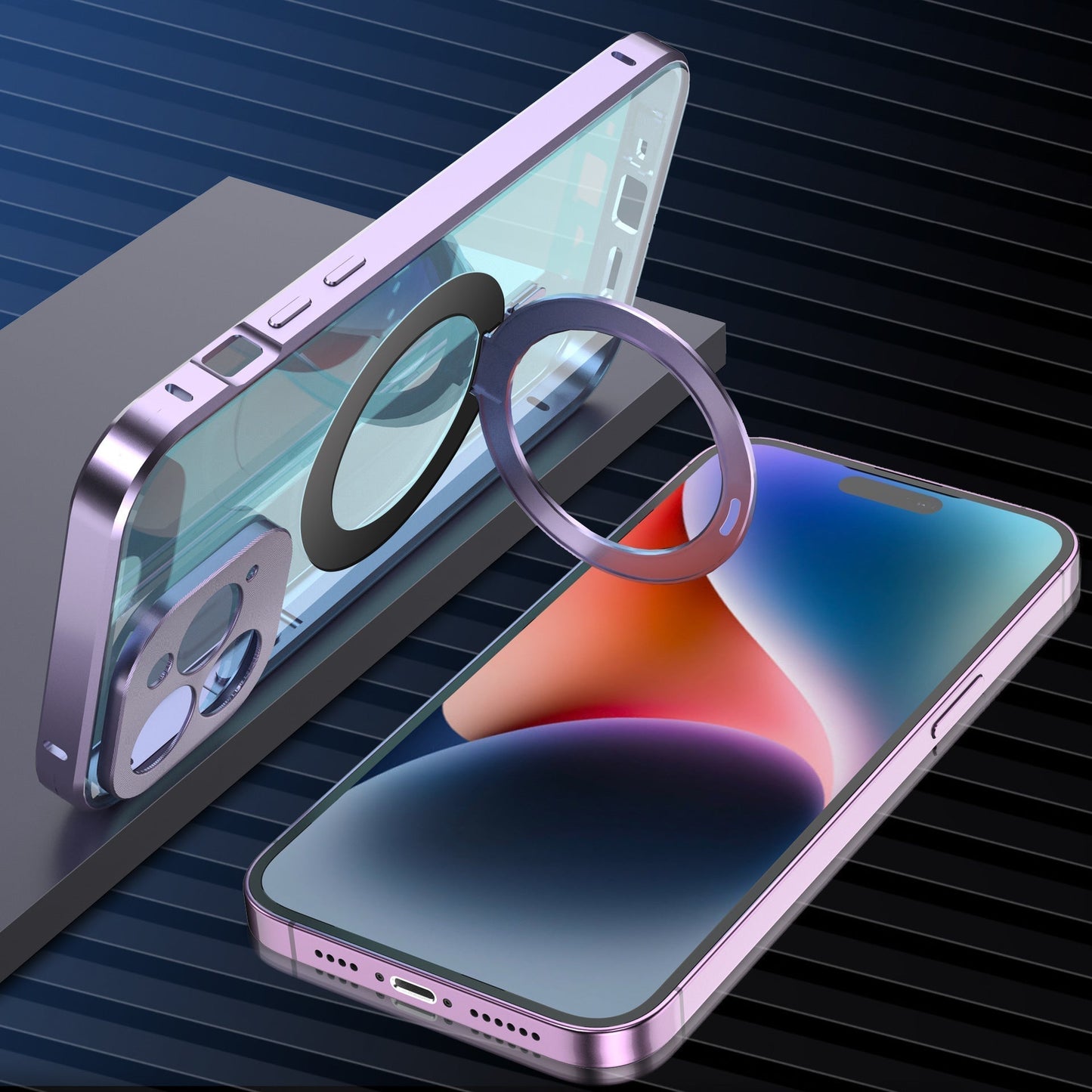 Magnetic Transparent Folding Bracket Phone Case - Premium Phones & Accessories from Eretailer365.com - Just $28.68! Shop now at Eretailer365.com