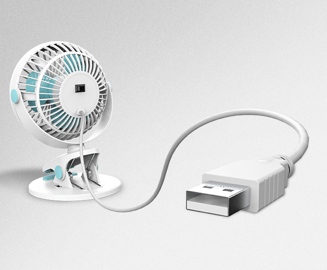 Mini Clip-on USB Desktop Fan - Premium 0 from Eretailer365.com - Just $14.30! Shop now at Eretailer365.com