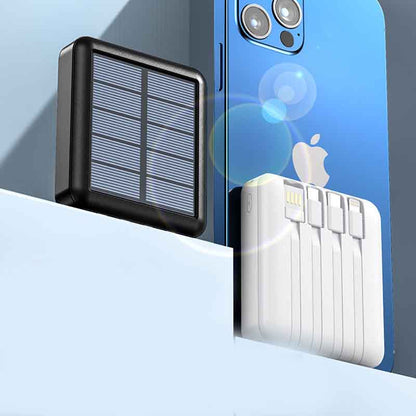 Mini Portable Power Bank With Solar Cable - Premium Toys & Hobbies from Eretailer365.com - Just $21.72! Shop now at Eretailer365.com