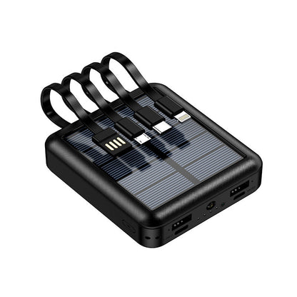 Mini Portable Power Bank With Solar Cable - Premium Toys & Hobbies from Eretailer365.com - Just $21.72! Shop now at Eretailer365.com