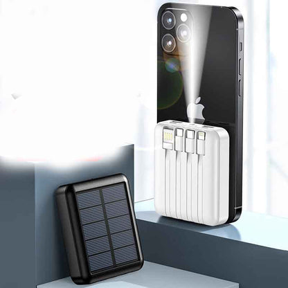 Mini Portable Power Bank With Solar Cable - Premium Toys & Hobbies from Eretailer365.com - Just $21.72! Shop now at Eretailer365.com