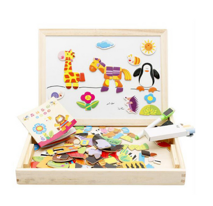 Multifunctional Magnetic Kids Puzzle Drawing Board Educational Toys Learning Wooden Puzzles Toys For Children Gift - Premium Toys & Hobbies from Eretailer365.com - Just $12.80! Shop now at Eretailer365.com