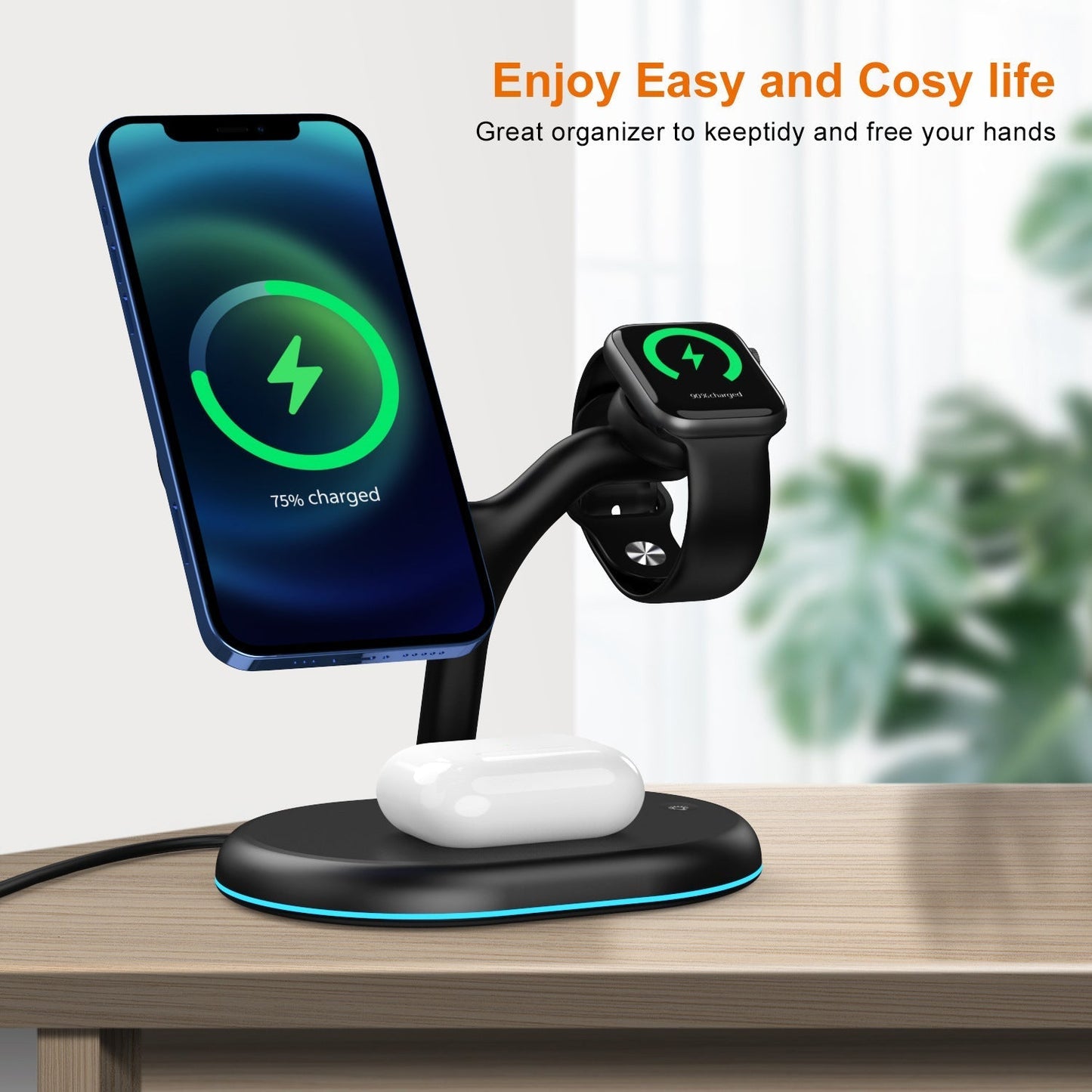 Multifunctional Three-in-one Magnetic Wireless Charger - Premium Toys & Hobbies from Eretailer365.com - Just $53.52! Shop now at Eretailer365.com