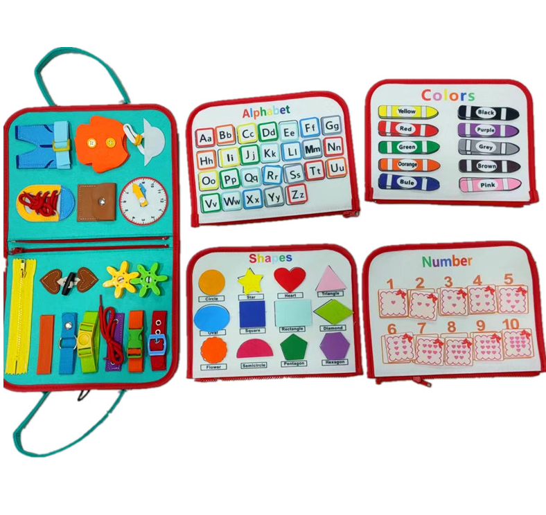 New Busy Book Children's Busy Board Dressing And Buttoning Learning Baby Early Education Preschool Sensory Learning Toy - Premium Toys & Hobbies from Eretailer365.com - Just $3.75! Shop now at Eretailer365.com