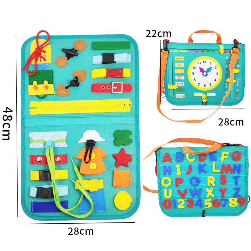 New Busy Book Children's Busy Board Dressing And Buttoning Learning Baby Early Education Preschool Sensory Learning Toy - Premium Toys & Hobbies from Eretailer365.com - Just $3.75! Shop now at Eretailer365.com