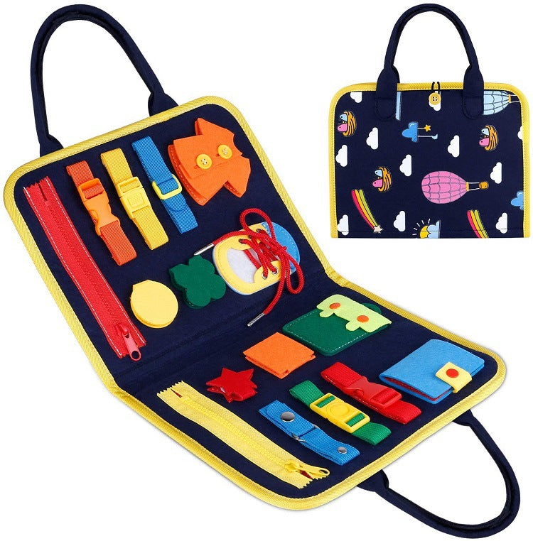 New Busy Book Children's Busy Board Dressing And Buttoning Learning Baby Early Education Preschool Sensory Learning Toy - Premium Toys & Hobbies from Eretailer365.com - Just $3.75! Shop now at Eretailer365.com