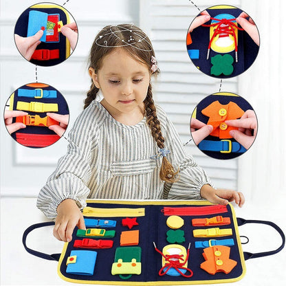 New Busy Book Children's Busy Board Dressing And Buttoning Learning Baby Early Education Preschool Sensory Learning Toy - Premium Toys & Hobbies from Eretailer365.com - Just $3.75! Shop now at Eretailer365.com