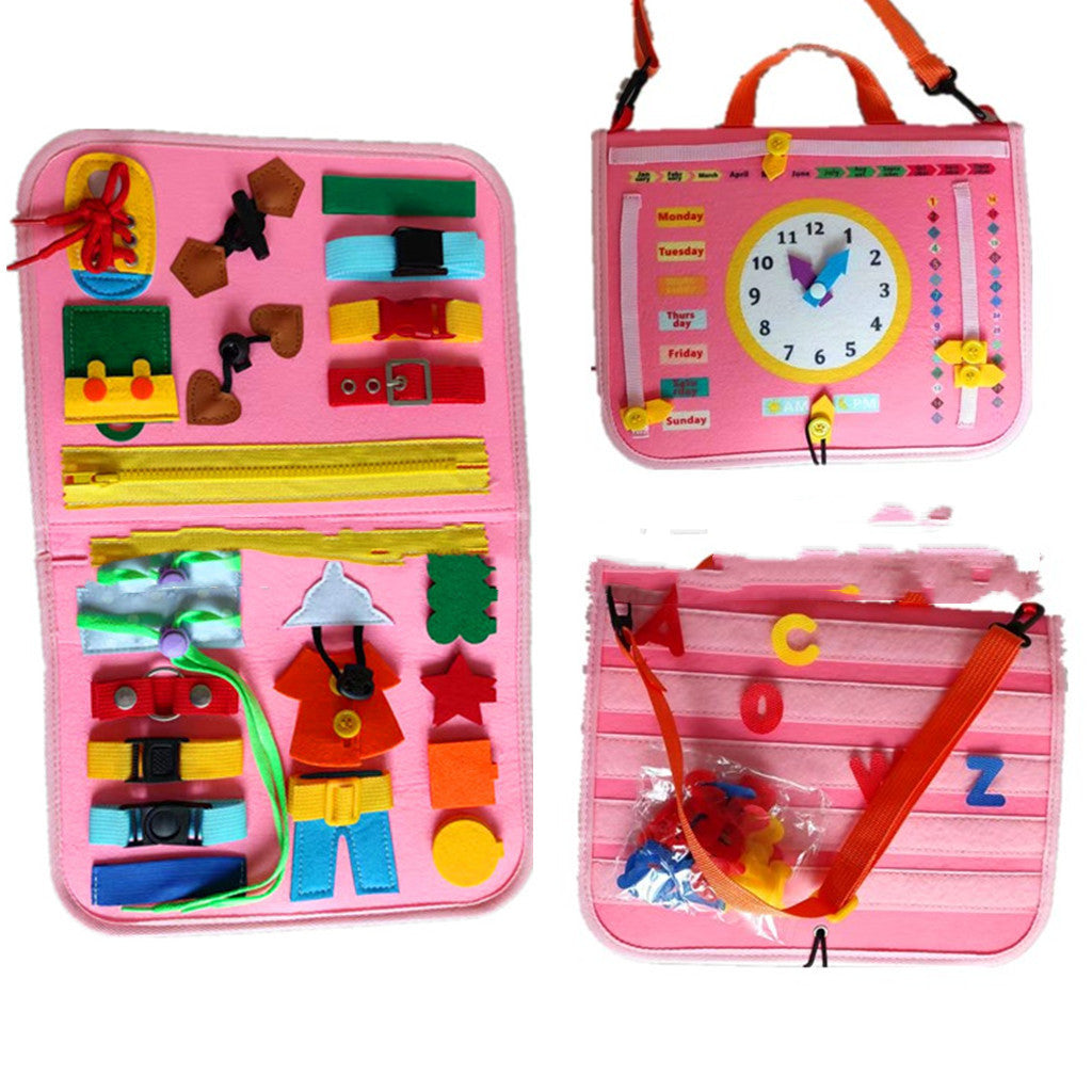 New Busy Book Children's Busy Board Dressing And Buttoning Learning Baby Early Education Preschool Sensory Learning Toy - Premium Toys & Hobbies from Eretailer365.com - Just $3.75! Shop now at Eretailer365.com