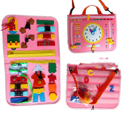 New Busy Book Children's Busy Board Dressing And Buttoning Learning Baby Early Education Preschool Sensory Learning Toy - Premium Toys & Hobbies from Eretailer365.com - Just $3.75! Shop now at Eretailer365.com