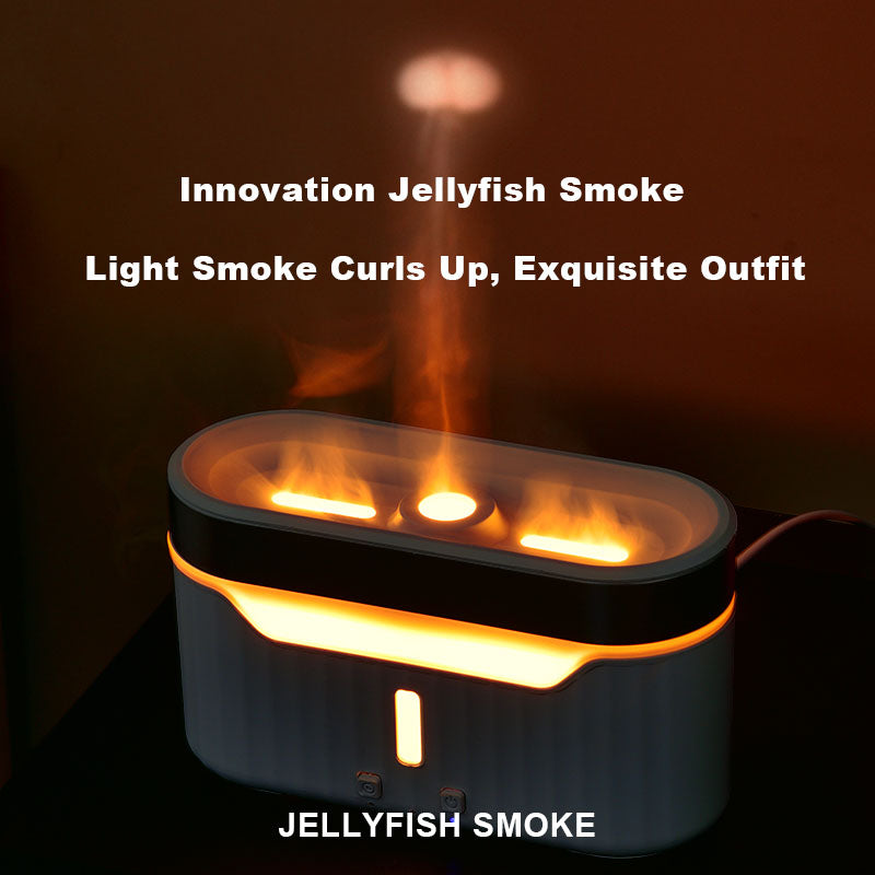 New Jellyfish Flame Humidifier Simulation Flame Aromatherapy Humidifier Jellyfish Fog Circle Atmosphere Lamp Humidifier - Premium Toys & Hobbies from Eretailer365.com - Just $19.35! Shop now at Eretailer365.com