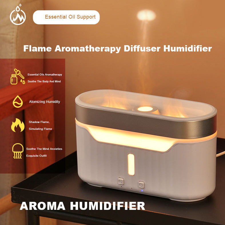 New Jellyfish Flame Humidifier Simulation Flame Aromatherapy Humidifier Jellyfish Fog Circle Atmosphere Lamp Humidifier - Premium Toys & Hobbies from Eretailer365.com - Just $19.35! Shop now at Eretailer365.com