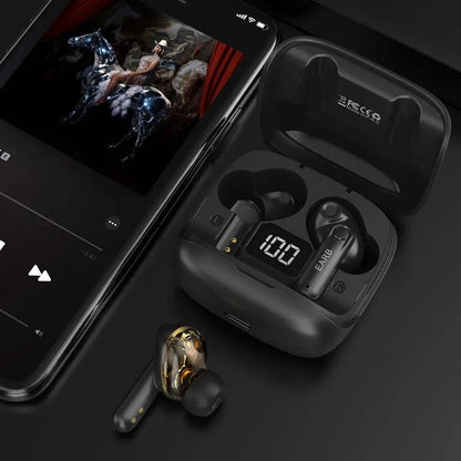 New Mini Transparent Wireless Bluetooth Headset Digital Display ENC Noise Reduction True Wireless Sports Music - Premium Consumer Electronics from Eretailer365.com - Just $32.71! Shop now at Eretailer365.com