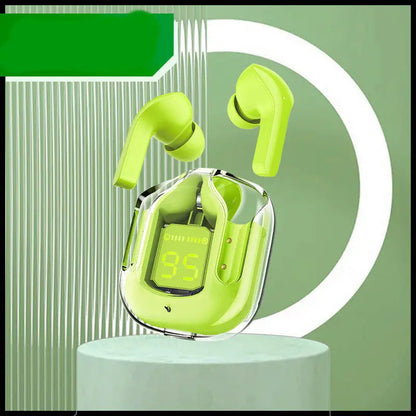 New Mini Transparent Wireless Bluetooth Headset Digital Display ENC Noise Reduction True Wireless Sports Music - Premium Consumer Electronics from Eretailer365.com - Just $32.71! Shop now at Eretailer365.com