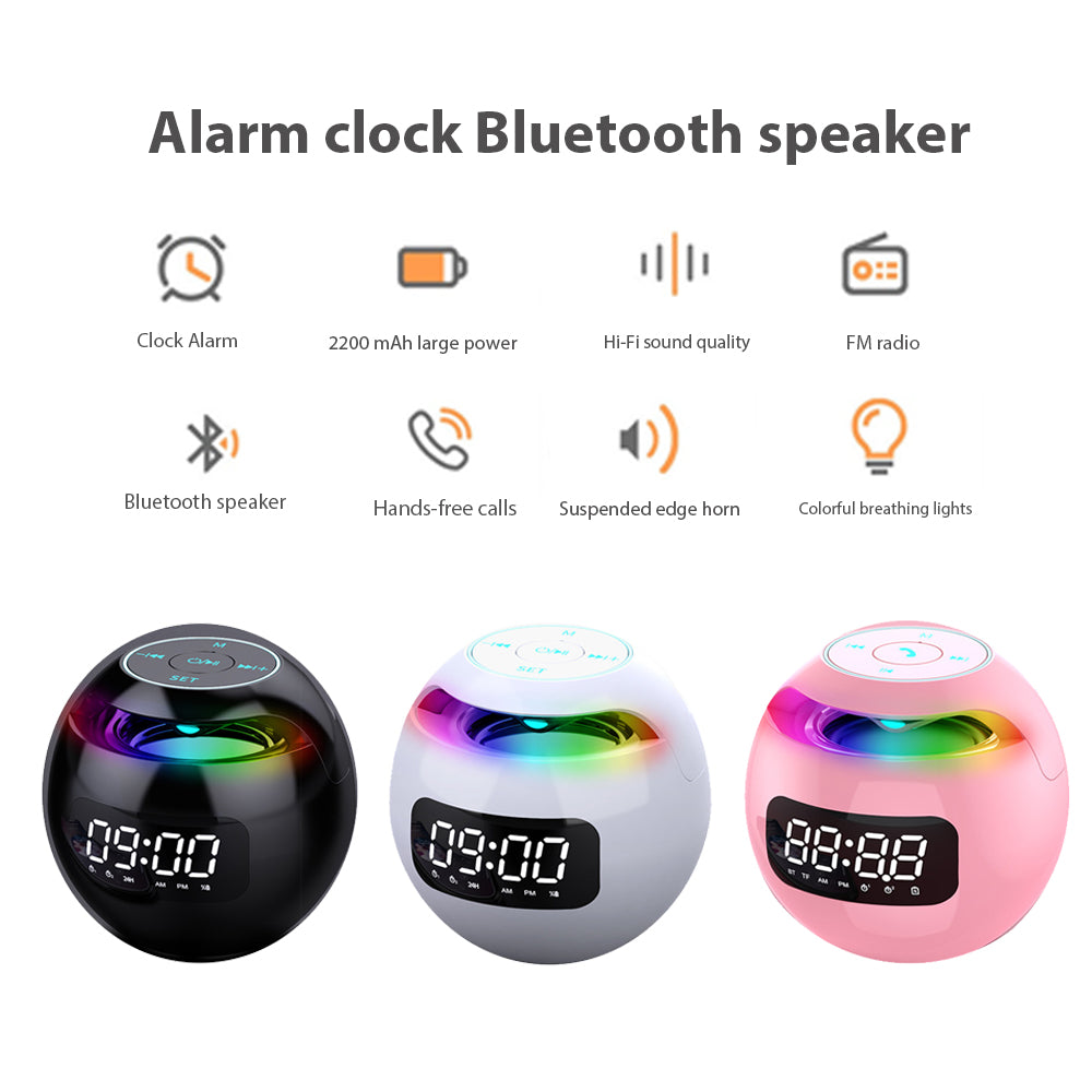 New Portable Wireless Alarm Clock Bluetooth Speaker - Premium 0 from Eretailer365.com - Just $10.71! Shop now at Eretailer365.com