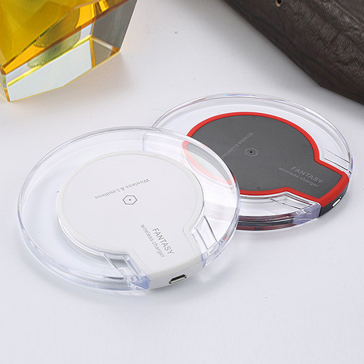 New Wireless Charging Dock Charger Crystal Round Charging Pad With Receiver For A-pple For Sanxing - Premium 0 from Eretailer365.com - Just $7.05! Shop now at Eretailer365.com