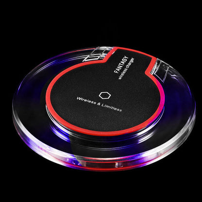 New Wireless Charging Dock Charger Crystal Round Charging Pad With Receiver For A-pple For Sanxing - Premium 0 from Eretailer365.com - Just $7.05! Shop now at Eretailer365.com