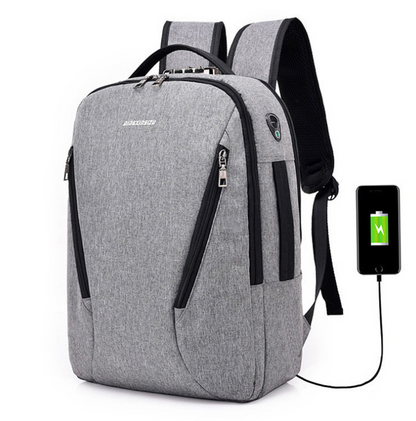 New double shoulder bag male Outdoor Travel College schoolbag computer knapsack USB charging, waterproof and anti-theft - Premium Computer & office from Eretailer365.com - Just $31.84! Shop now at Eretailer365.com