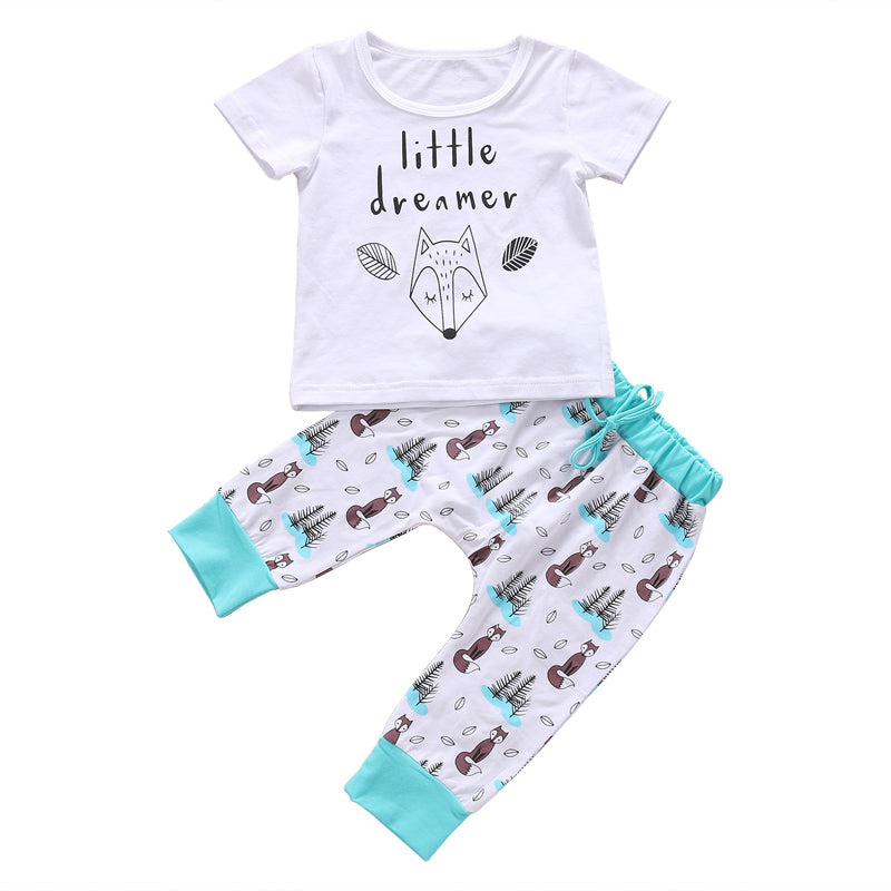 Newborn Baby Clothes Set T-shirt Tops+Pants Little Boys and Girls Outfits - Premium Toys & Hobbies from Eretailer365.com - Just $13.48! Shop now at Eretailer365.com