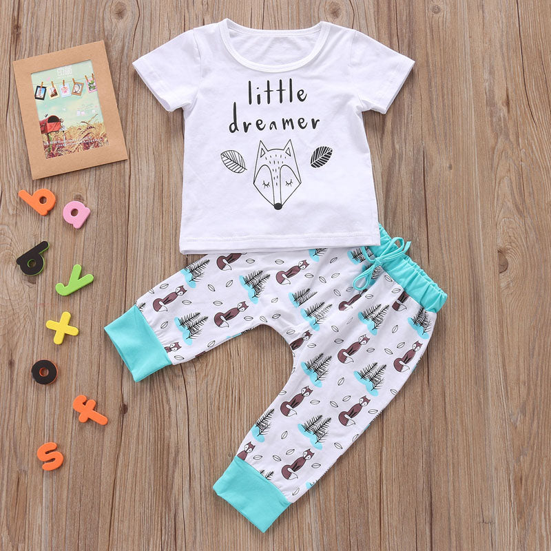 Newborn Baby Clothes Set T-shirt Tops+Pants Little Boys and Girls Outfits - Premium Toys & Hobbies from Eretailer365.com - Just $13.48! Shop now at Eretailer365.com