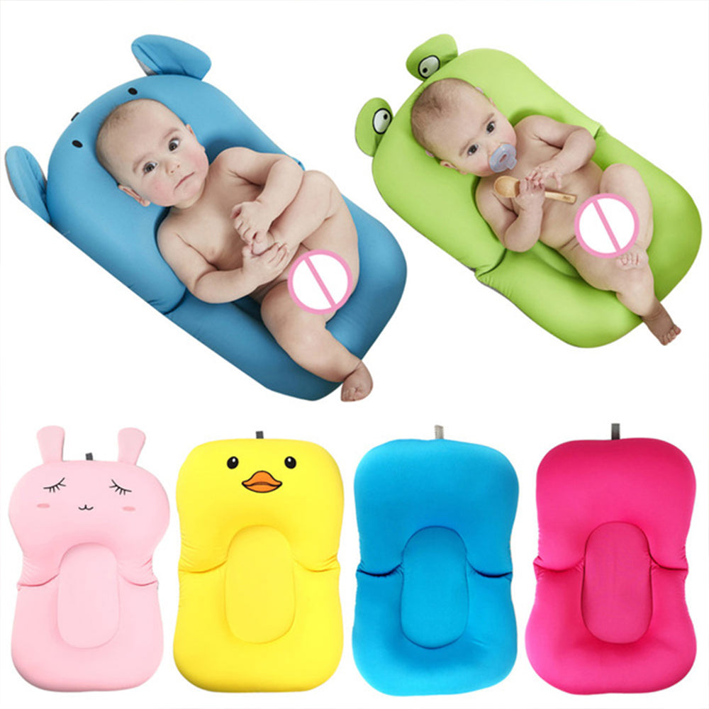 Newborn Bath Floating Pad Mat Baby Bath Tub Pad & Chair & Shelf Bathtub Seat Infant Support Cushion Mat Bath Mat Toddler Bloom - Premium Toys & Hobbies from Eretailer365.com - Just $32.00! Shop now at Eretailer365.com