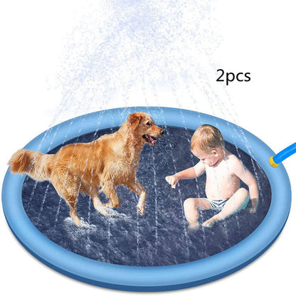 Non-Slip Splash Pad For Kids And Pet Dog Pool Summer Outdoor Water Toys Fun Backyard Fountain Play Mat - Premium Toys & Hobbies from Eretailer365.com - Just $7.82! Shop now at Eretailer365.com