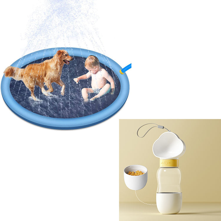 Non-Slip Splash Pad For Kids And Pet Dog Pool Summer Outdoor Water Toys Fun Backyard Fountain Play Mat - Premium Toys & Hobbies from Eretailer365.com - Just $7.82! Shop now at Eretailer365.com