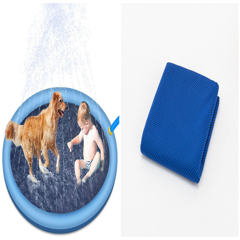 Non-Slip Splash Pad For Kids And Pet Dog Pool Summer Outdoor Water Toys Fun Backyard Fountain Play Mat - Premium Toys & Hobbies from Eretailer365.com - Just $7.82! Shop now at Eretailer365.com