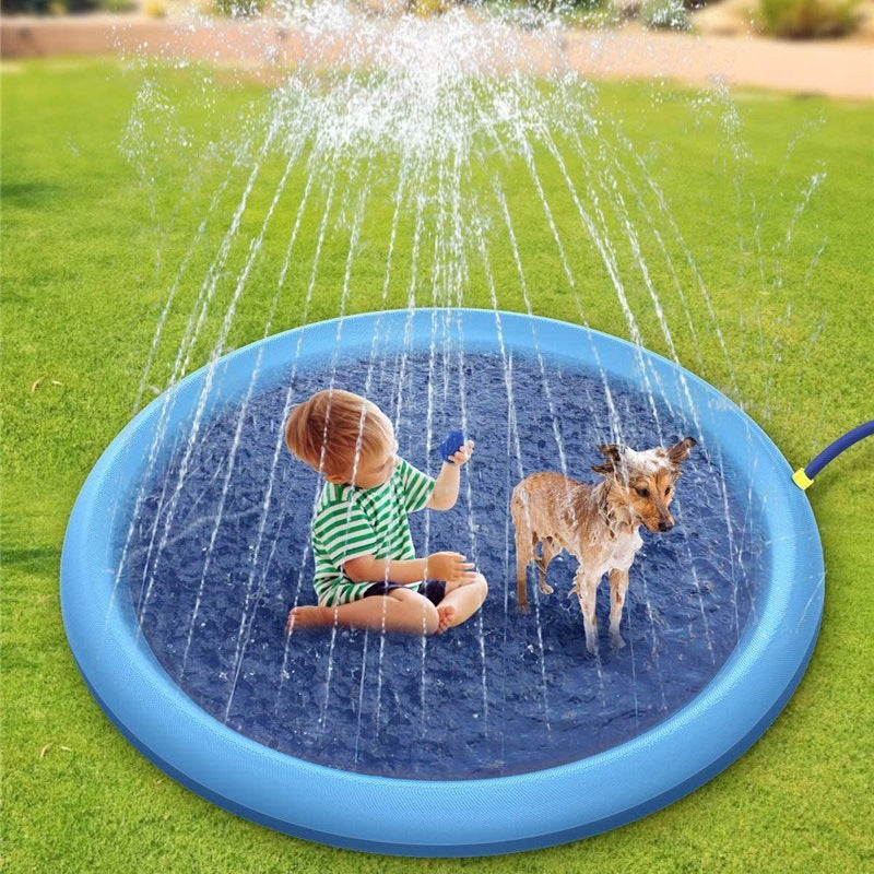 Non-Slip Splash Pad For Kids And Pet Dog Pool Summer Outdoor Water Toys Fun Backyard Fountain Play Mat - Premium Toys & Hobbies from Eretailer365.com - Just $7.82! Shop now at Eretailer365.com