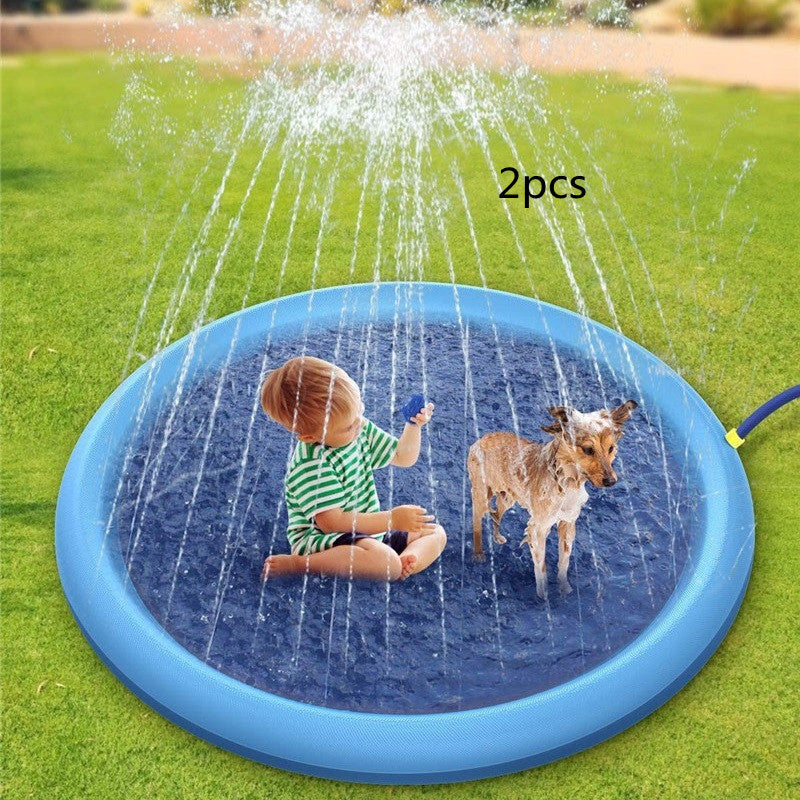 Non-Slip Splash Pad For Kids And Pet Dog Pool Summer Outdoor Water Toys Fun Backyard Fountain Play Mat - Premium Toys & Hobbies from Eretailer365.com - Just $7.82! Shop now at Eretailer365.com