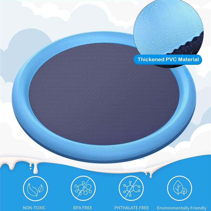 Non-Slip Splash Pad For Kids And Pet Dog Pool Summer Outdoor Water Toys Fun Backyard Fountain Play Mat - Premium Toys & Hobbies from Eretailer365.com - Just $7.82! Shop now at Eretailer365.com