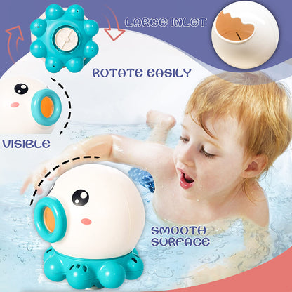 Octopus Fountain Bath Toy Water Jet Rotating Shower Bathroom Toy Summer Water Toys Sprinkler Beach Toys Kids Water Toys - Premium Toys & Hobbies from Eretailer365.com - Just $8.36! Shop now at Eretailer365.com