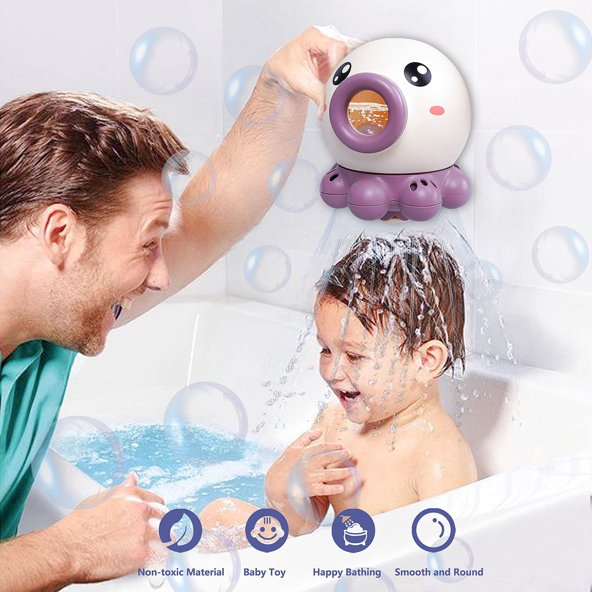 Octopus Fountain Bath Toy Water Jet Rotating Shower Bathroom Toy Summer Water Toys Sprinkler Beach Toys Kids Water Toys - Premium Toys & Hobbies from Eretailer365.com - Just $8.36! Shop now at Eretailer365.com