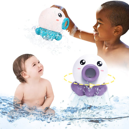 Octopus Fountain Bath Toy Water Jet Rotating Shower Bathroom Toy Summer Water Toys Sprinkler Beach Toys Kids Water Toys - Premium Toys & Hobbies from Eretailer365.com - Just $8.36! Shop now at Eretailer365.com