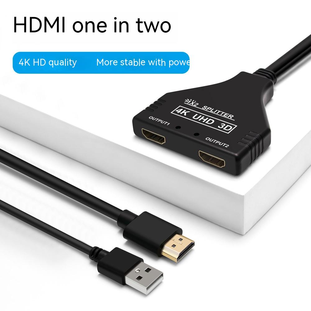 One Divided Into Two HDMI Distributor With USB Power Supply - Premium Consumer Electronics from Eretailer365.com - Just $16.60! Shop now at Eretailer365.com