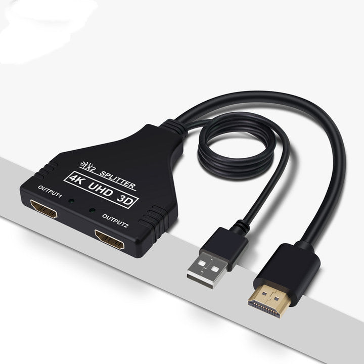 One Divided Into Two HDMI Distributor With USB Power Supply - Premium Consumer Electronics from Eretailer365.com - Just $16.60! Shop now at Eretailer365.com