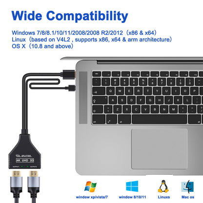 One Divided Into Two HDMI Distributor With USB Power Supply - Premium Consumer Electronics from Eretailer365.com - Just $16.60! Shop now at Eretailer365.com