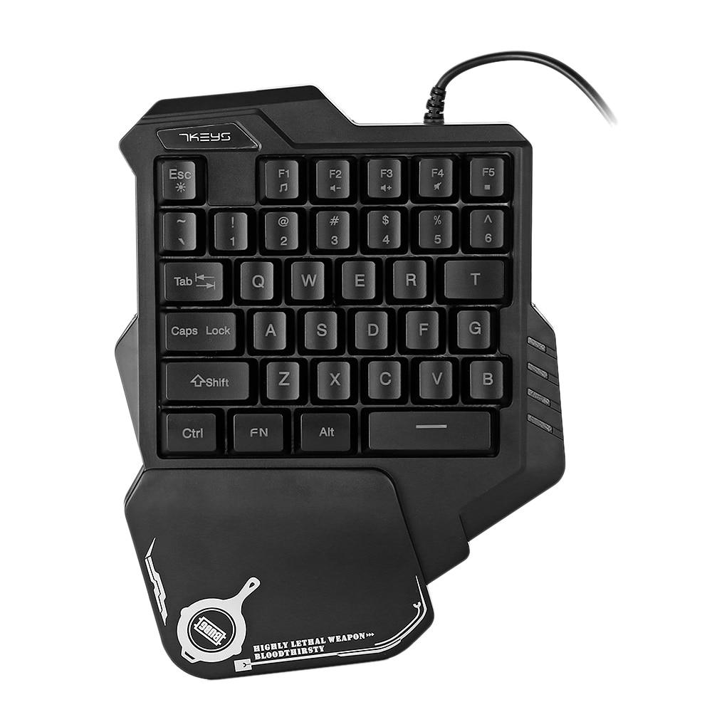 One-Handed Mechanical Gaming Keyboard RGB Backlit Portable Mini Gaming Keypad Game Controller - Premium Computer & office from Eretailer365.com - Just $26.68! Shop now at Eretailer365.com