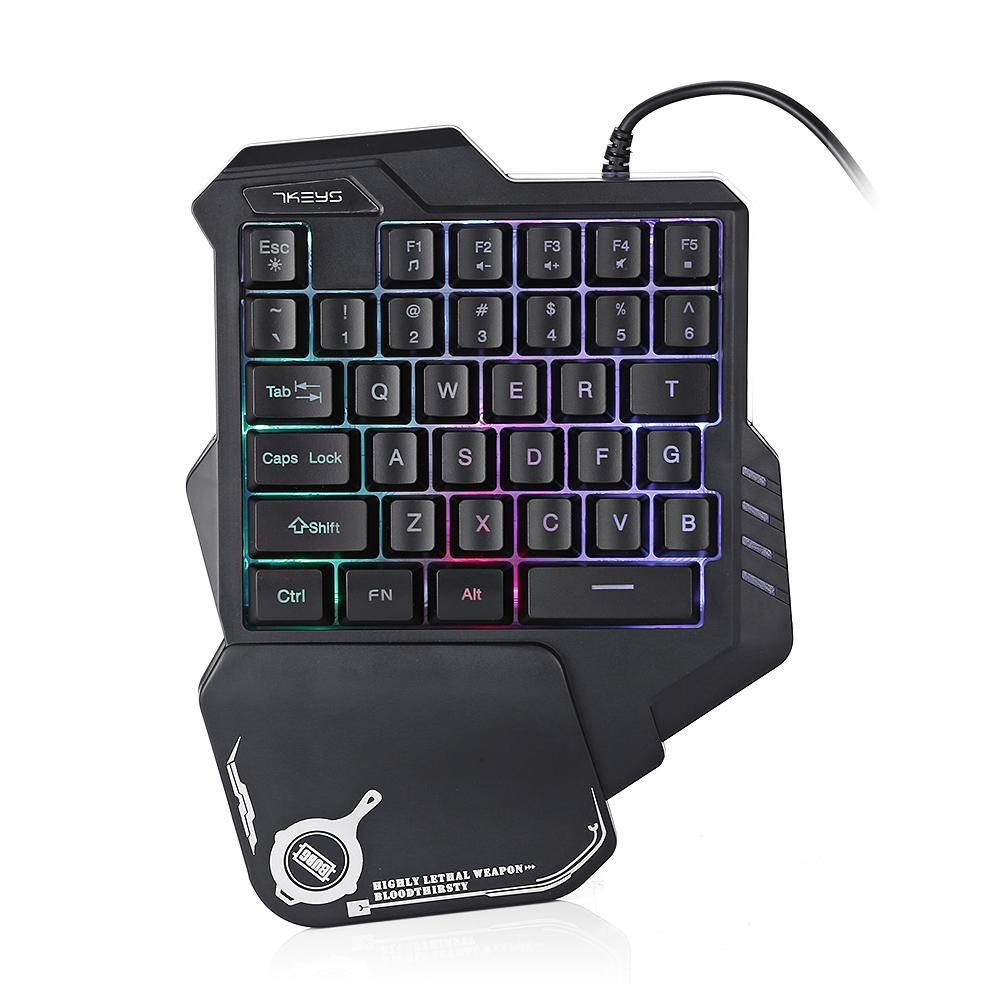 One-Handed Mechanical Gaming Keyboard RGB Backlit Portable Mini Gaming Keypad Game Controller - Premium Computer & office from Eretailer365.com - Just $26.68! Shop now at Eretailer365.com