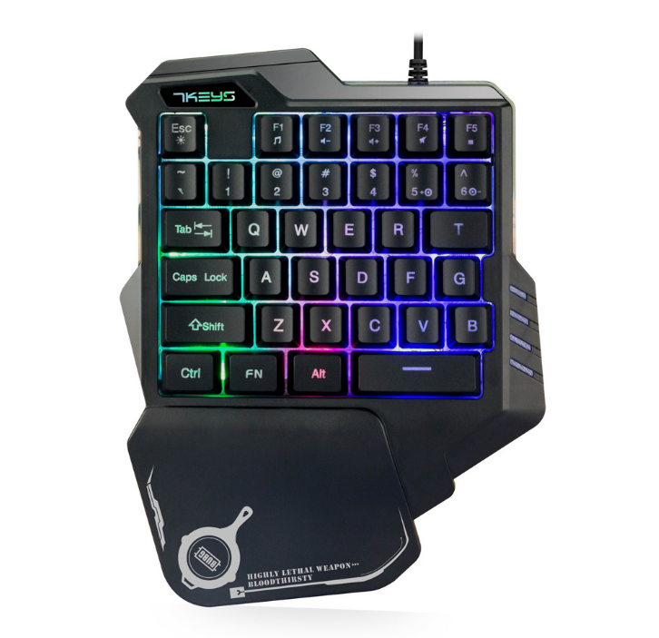 One-Handed Mechanical Gaming Keyboard RGB Backlit Portable Mini Gaming Keypad Game Controller - Premium Computer & office from Eretailer365.com - Just $26.68! Shop now at Eretailer365.com