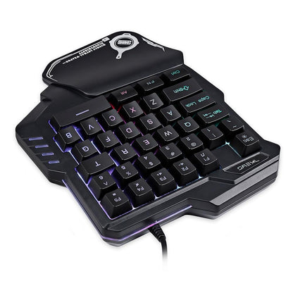 One-Handed Mechanical Gaming Keyboard RGB Backlit Portable Mini Gaming Keypad Game Controller - Premium Computer & office from Eretailer365.com - Just $26.68! Shop now at Eretailer365.com