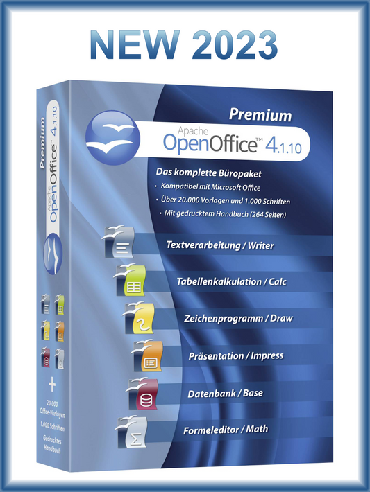 Open Office Software 2023 Suite Perfect for Home-Student-Business | LIVE SUPPORT | E-Mail Delivery - Premium Computer Software from Eretailer365.com - Just $50.00! Shop now at Eretailer365.com