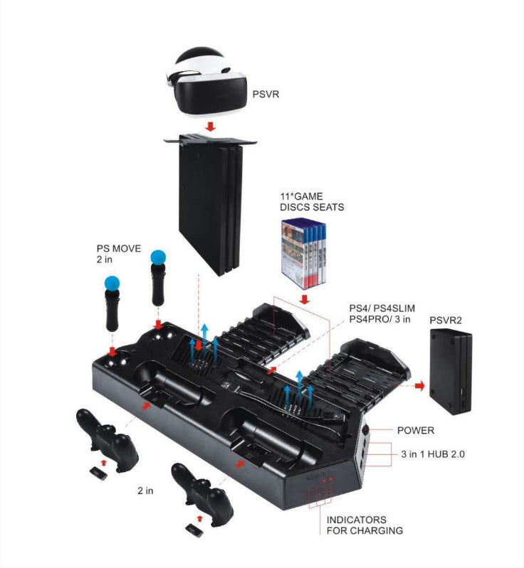 PS4 multi-function charger charger - Premium Consumer Electronics from Eretailer365.com - Just $62.96! Shop now at Eretailer365.com