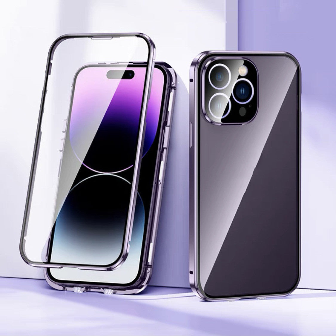 Peep-proof Mirror Double Card Buckle Universal Magnetic King Phone Case - Premium Phones & Accessories from Eretailer365.com - Just $15.96! Shop now at Eretailer365.com