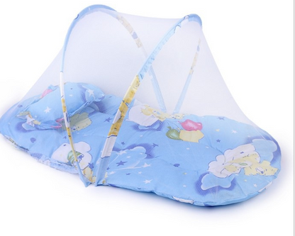 Portable Foldable Baby Kids Infant Bed Dot Zipper Mosquito Net Tent Sleeping Cushion - Premium Toys & Hobbies from Eretailer365.com - Just $13.20! Shop now at Eretailer365.com