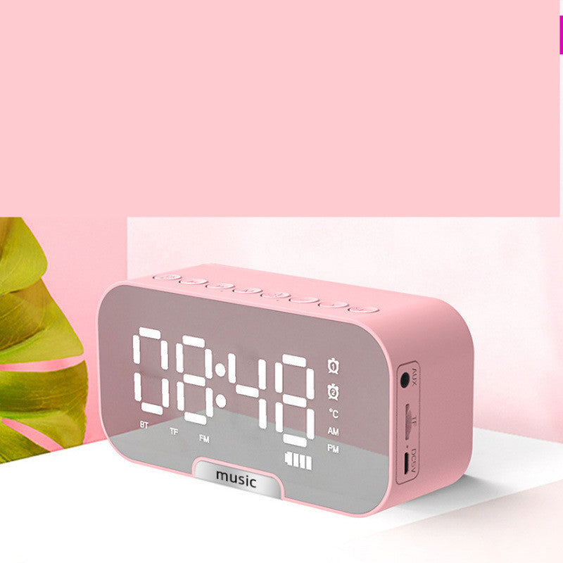 Portable Mirror Clock Alarm Clock - Premium 0 from Eretailer365.com - Just $4.76! Shop now at Eretailer365.com