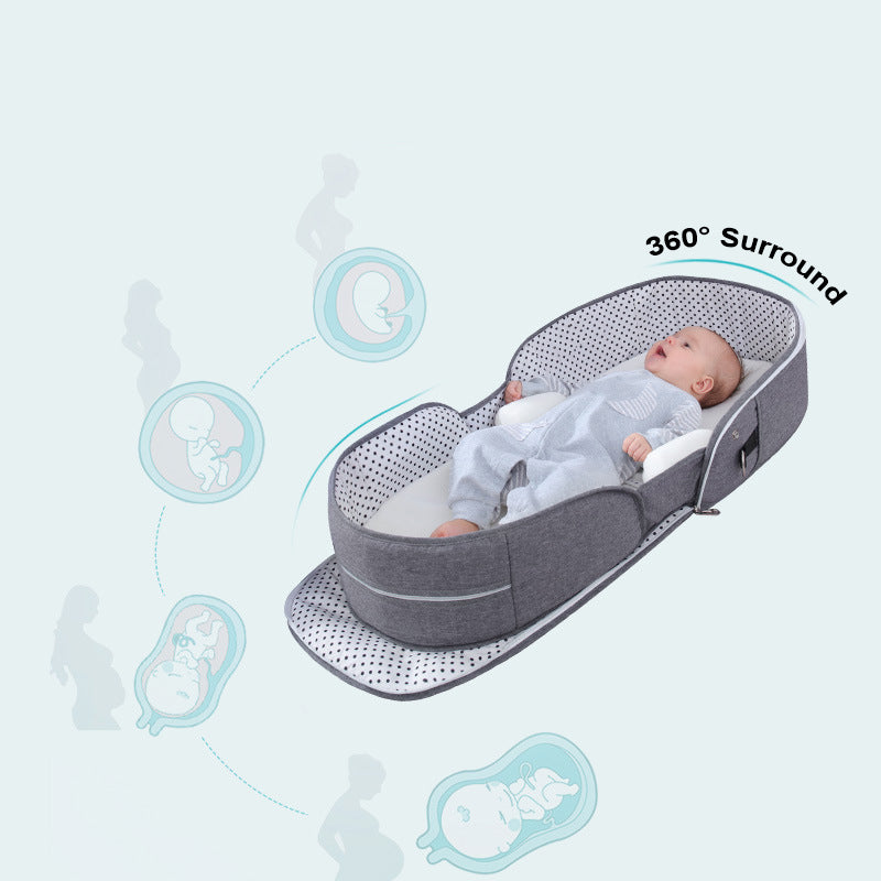 Portable Removable Folding Crib Baby Bed Mammy Bag - Premium Toys & Hobbies from Eretailer365.com - Just $76.08! Shop now at Eretailer365.com