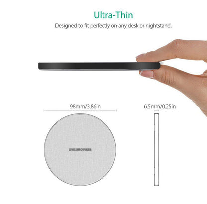 Qi Standard Ultra-Thin Fabric Aluminum Alloy Fast Charge Wireless Charger 15W Fast Charge Fast Charger Disc Wireless Charger - Premium 0 from Eretailer365.com - Just $26.92! Shop now at Eretailer365.com